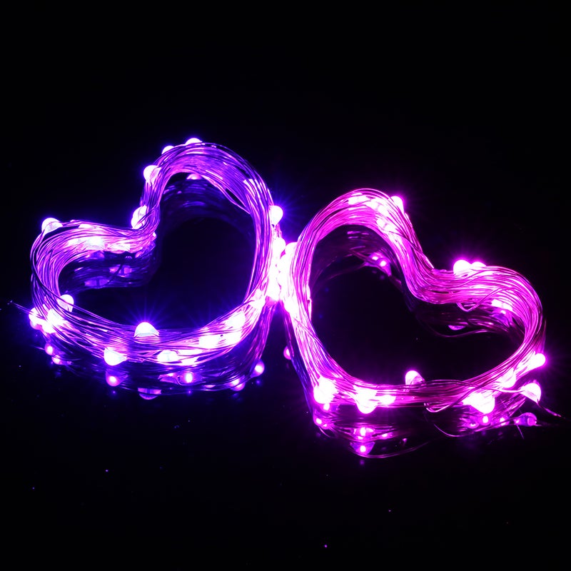 إسكدنيا شريط أضواء يحتوي على 30 ضوء LED وردي 16*2*12سم - Image 2