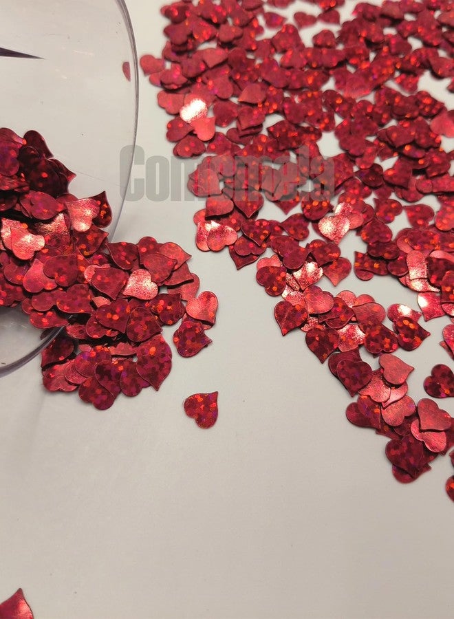 Comemela Heart Confetti Bulk - Glitter Hearts Shaped Sprinkles for Weddings, Valentines Day Decorations, Photo Shoots, Envelope Stuffing, Party Supplies & Memory Keepsakes (Red) - Image 5