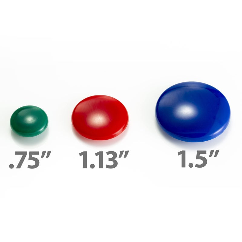 Officemate Round Plastic Covered Magnets - Durable & Longlasting Magnets for School, Office, Refrigerator, Whiteboard, Kitchen, Notice Board - 5 Assorted Colours (Pack of 30) - Image 2