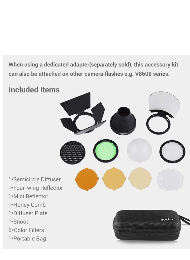 Godox AK-R1 Speedlite Pocket Flash Accessories Kit H200R Ring Flash Head AD200 V1-S V1-C V1-N V1-F AD100Pro V860III TT685II