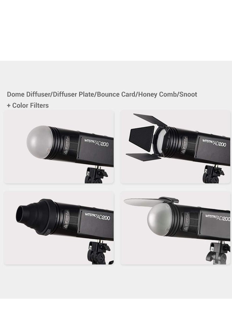 Godox AK-R1 Speedlite Pocket Flash Accessories Kit H200R Ring Flash Head AD200 V1-S V1-C V1-N V1-F AD100Pro V860III TT685II