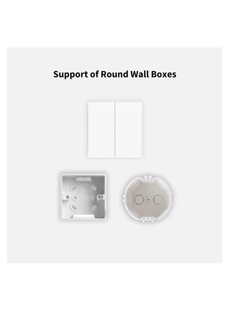 AQARA H1 Smart Wall Switch (No Neutral, Double Rocker) Zigbee 3.0, Compatible with Apple HomeKit-White - Image 4