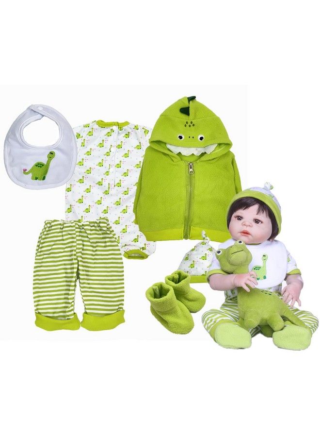 Pedolltree Reborn Baby Doll Clothes 22 Inch Green Turtle Outfit Accessories For 20" 22" Reborn Doll Newborn Baby Girl Boy Doll Clothes - Image 1