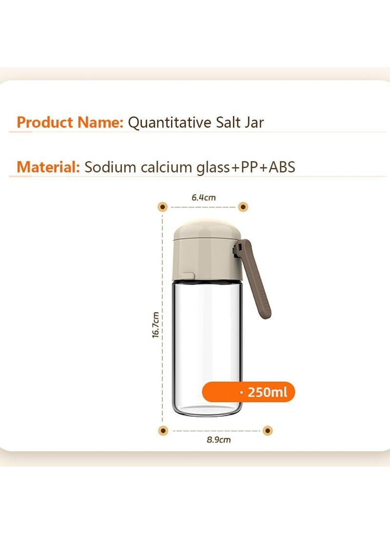 Oasisgalore - Salt Container and Spice Jar Set: Salt Shaker, Small Glass Bottle, Kitchen Glass Bottle, Spice Organizer Containers - Image 1