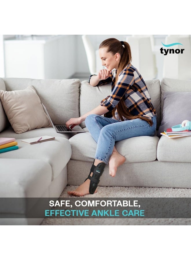 TYNOR Ankle Splint, Black, Universal Size, 1 Unit - Image 4