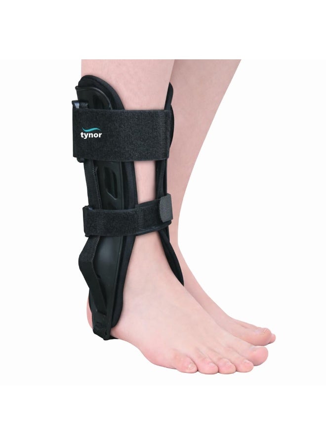 TYNOR Ankle Splint, Black, Universal Size, 1 Unit - Image 1