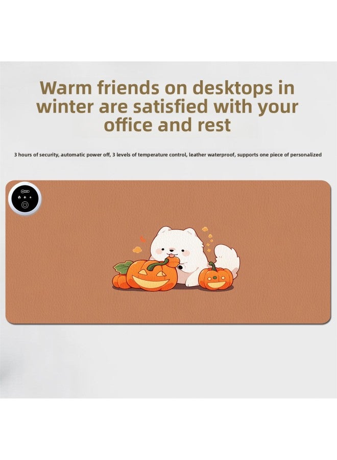 Loquat Funny Warm Table Mat Oversized Dirty-Resistant Mouse Pad Heating Pad Heating Hand Warmer Office Game Gift Pad-Color:330x800x2mm-Pattern:Black - Image 5