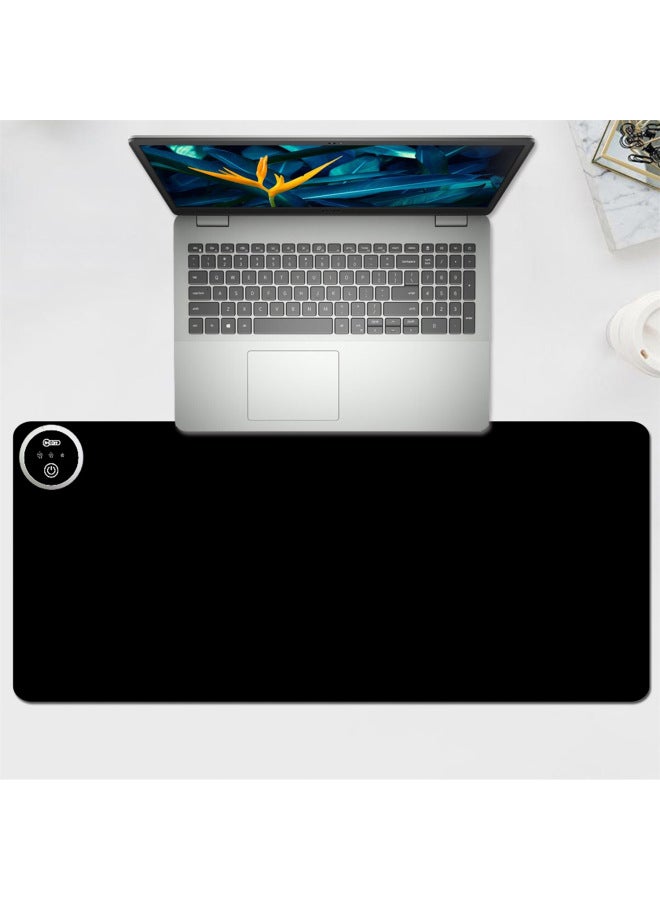 Loquat Funny Warm Table Mat Oversized Dirty-Resistant Mouse Pad Heating Pad Heating Hand Warmer Office Game Gift Pad-Color:330x800x2mm-Pattern:Black - Image 1