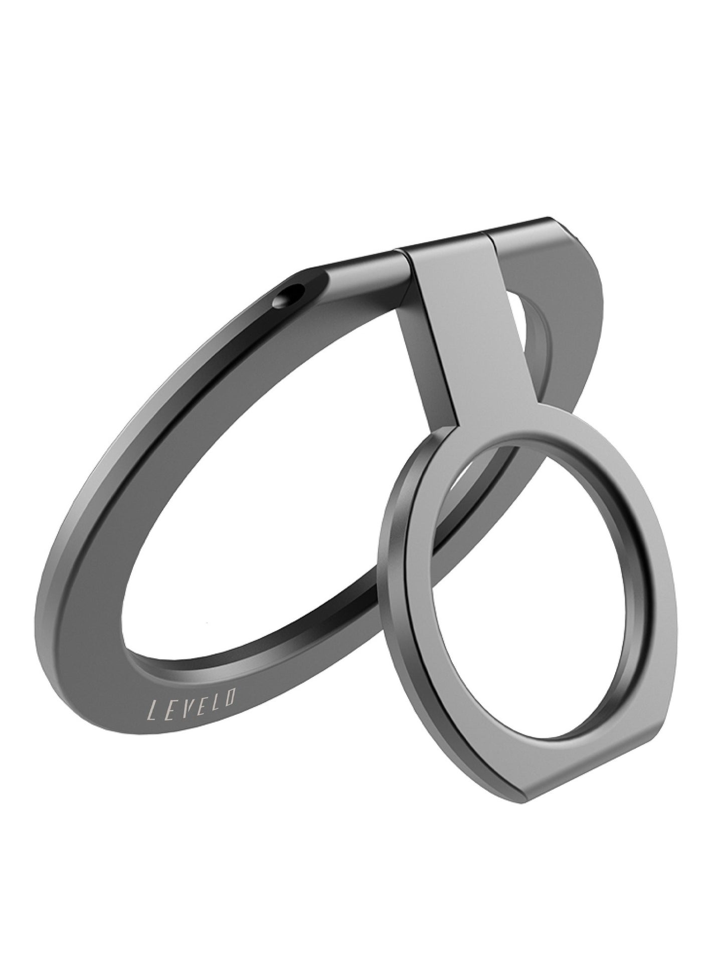 Lucca Magsafe Phone Ring Holder / Strong Magnetic Force / Stainless Steel / Non-Slip Surface / 180° Rotation / Comfortable Grip - Black