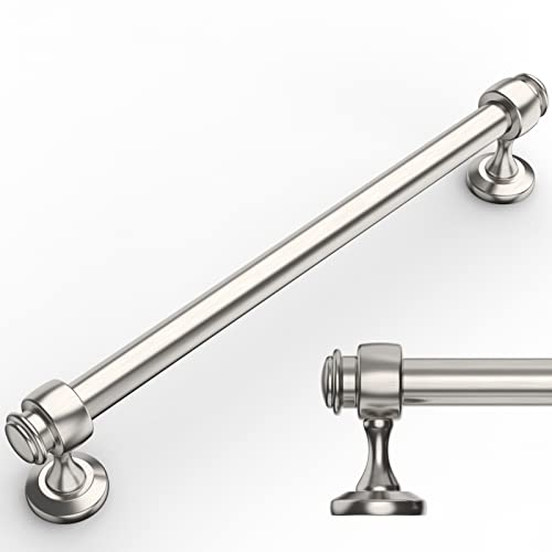 Amerdeco 10 Pack Brushed Satin Nickel Cabinet Pulls 7 Inch Hole Centers, 8 Inch Length Handles for Kitchen Cabinet Hardware,Solid Cabinet Handles for Bathroom Drawer Handles IH0005… - Image 1