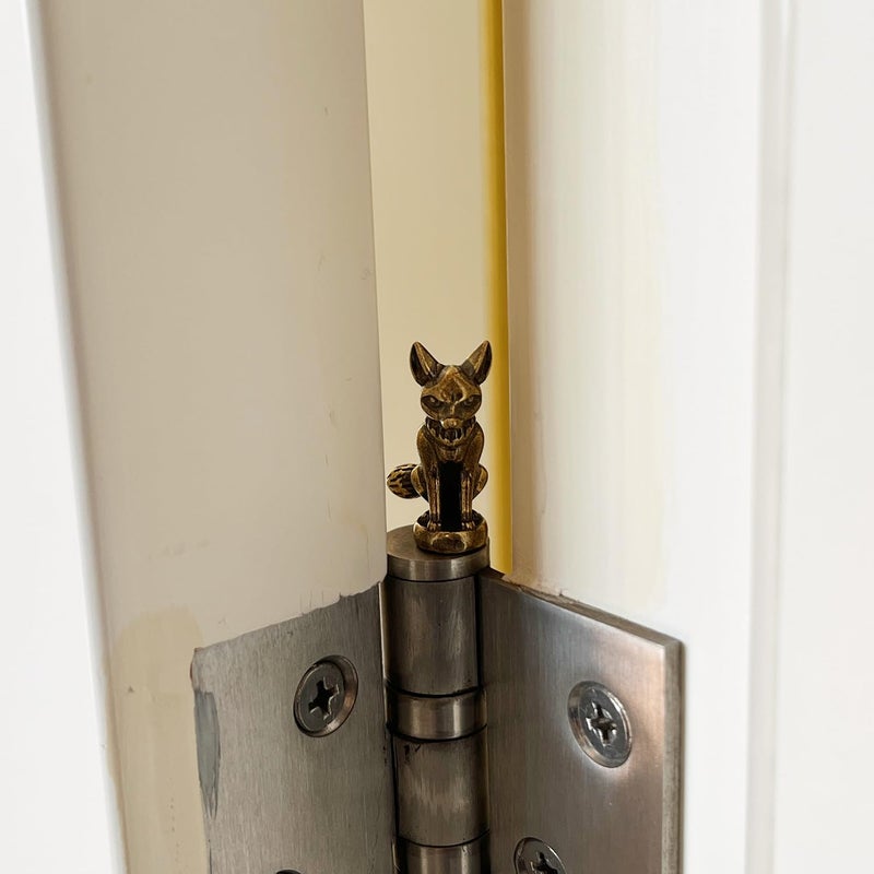 SWNACOR 3 Pcs Brass Fox Hinge Heads Decorative Topper, Magnetic Hinge Head Toppers, Fun Bird Gifts for Women Mom Grandma Wife, Vintage Bird Statue Door Hinge Head Home Decoration - Image 3