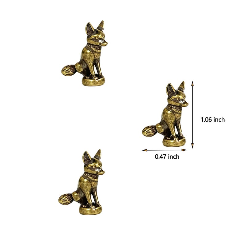 SWNACOR 3 Pcs Brass Fox Hinge Heads Decorative Topper, Magnetic Hinge Head Toppers, Fun Bird Gifts for Women Mom Grandma Wife, Vintage Bird Statue Door Hinge Head Home Decoration - Image 4
