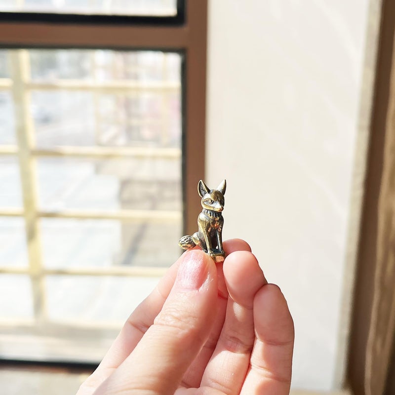 SWNACOR 3 Pcs Brass Fox Hinge Heads Decorative Topper, Magnetic Hinge Head Toppers, Fun Bird Gifts for Women Mom Grandma Wife, Vintage Bird Statue Door Hinge Head Home Decoration - Image 5