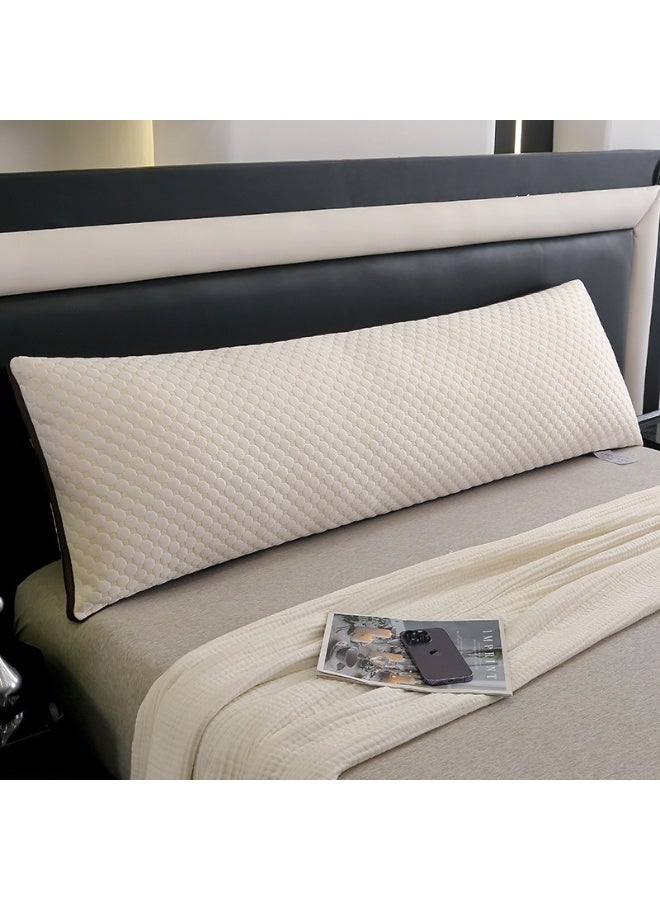 أوبتيا وسادة نوم طويلة صلبة من الألياف الدقيقة، وسائد لكامل الجسم للبالغين مع غطاء وسادة قابل للغسل وقابل للإزالة، وسائد سرير طويلة مبطنة للنوم، وسادة جسم قابلة للتعديل من الإسفنج المقطّع، وسادة طويلة مبردة، وسادة كبيرة للنساء الحوامل ومن ينامون على الجانب (48*150 سم) - Image 1