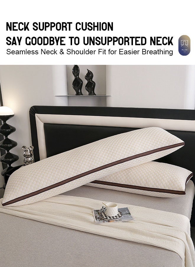 أوبتيا وسادة نوم طويلة صلبة من الألياف الدقيقة، وسائد لكامل الجسم للبالغين مع غطاء وسادة قابل للغسل وقابل للإزالة، وسائد سرير طويلة مبطنة للنوم، وسادة جسم قابلة للتعديل من الإسفنج المقطّع، وسادة طويلة مبردة، وسادة كبيرة للنساء الحوامل ومن ينامون على الجانب (48*150 سم) - Image 2