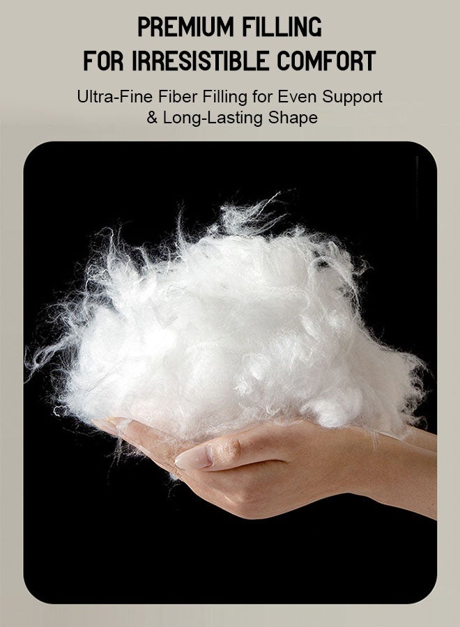 أوبتيا وسادة نوم طويلة صلبة من الألياف الدقيقة، وسائد لكامل الجسم للبالغين مع غطاء وسادة قابل للغسل وقابل للإزالة، وسائد سرير طويلة مبطنة للنوم، وسادة جسم قابلة للتعديل من الإسفنج المقطّع، وسادة طويلة مبردة، وسادة كبيرة للنساء الحوامل ومن ينامون على الجانب (48*150 سم) - Image 4