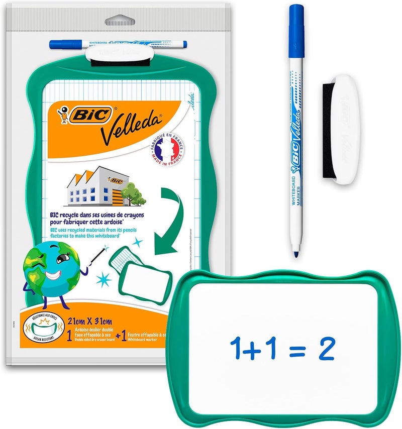 Bic سبورة بيك فيليدا مزدوجة الوجه مع قلم و ممحاة - Image 1