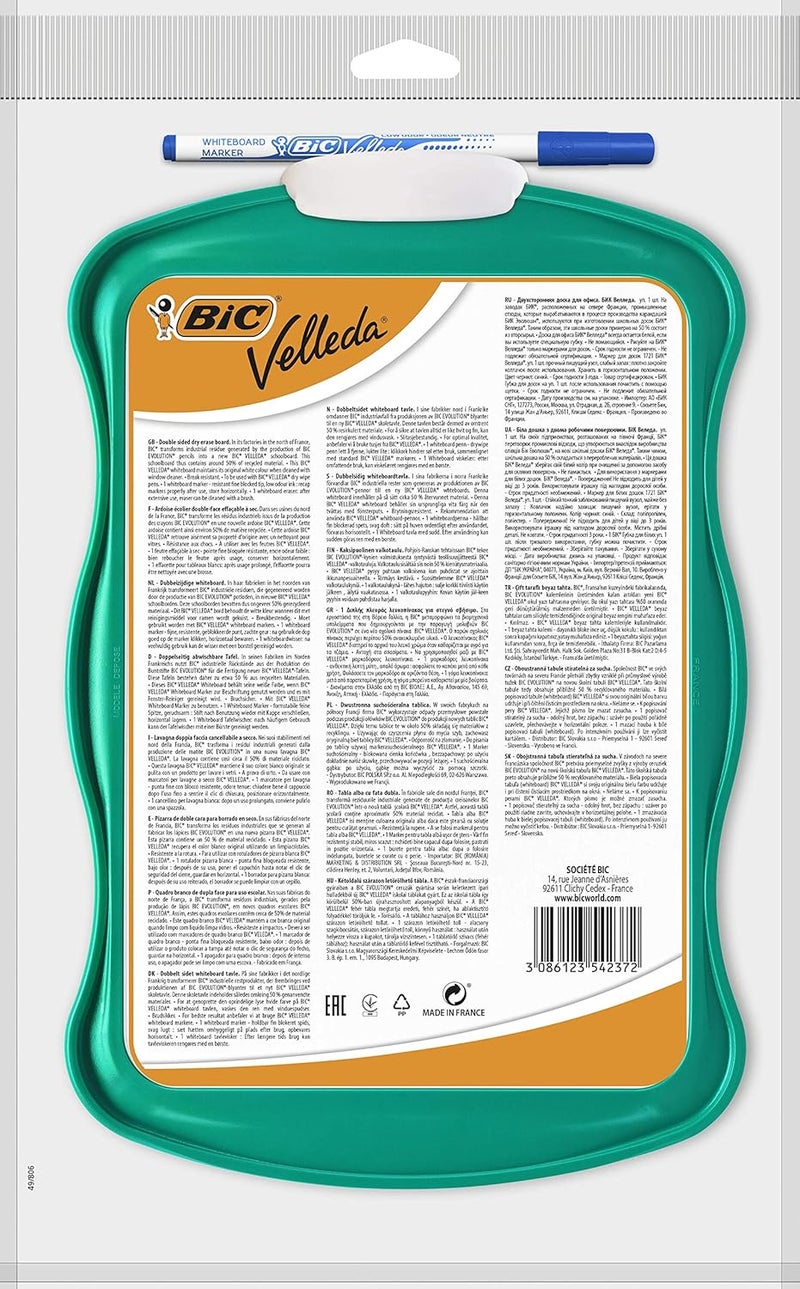 Bic سبورة بيك فيليدا مزدوجة الوجه مع قلم و ممحاة - Image 2