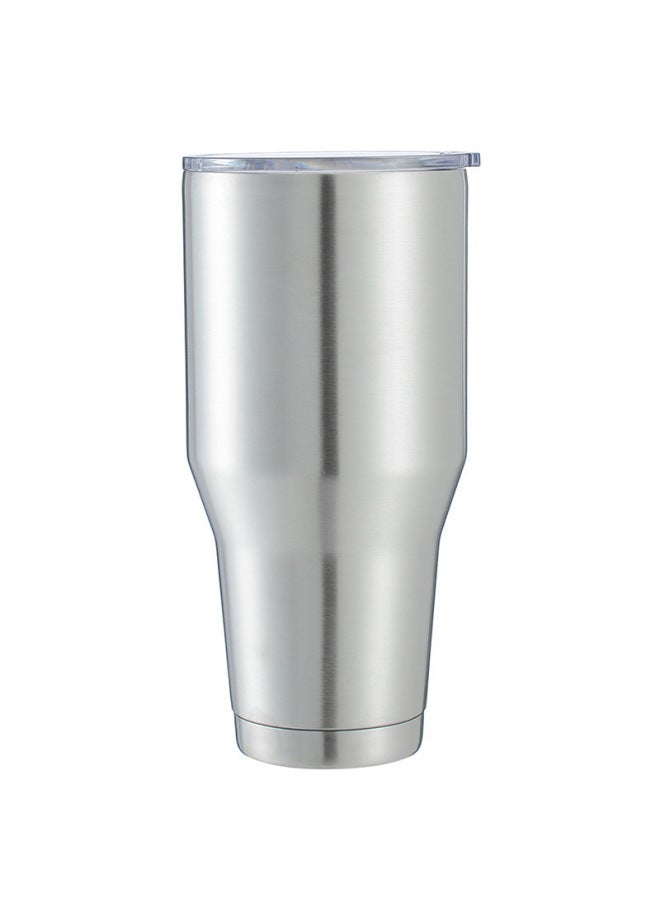 40oz Large-capacity Second-generation Car Cup 304 Stainless Steel Thermos Cup Portable With Handle Straw Ice Cup