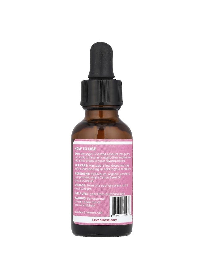 Leven Rose Leven Rose, 100% Pure & Organic, Carrot Seed Oil, 1 fl oz (30 ml)  - Image 2