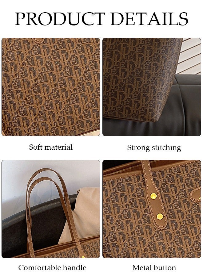 DUNISO Women's Shoulder Tote Bag Faux Leather Handbag for Women Large Capacity Messenger Fashionable Travel Shoulder Bag for Ladies Girls College Students - Image 3