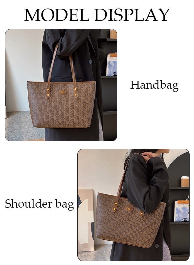 DUNISO Women's Shoulder Tote Bag Faux Leather Handbag for Women Large Capacity Messenger Fashionable Travel Shoulder Bag for Ladies Girls College Students - Image 2