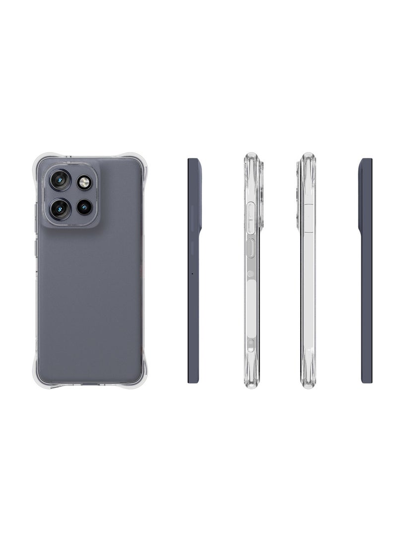 2 في 1 موتورولا حافة 50 5G غطاء حالة الهاتف وحماية الشاشة - مضاد للصدمات واضح نحيف TPU غطاء الهاتف الوقائي والتغطية الكاملة الحساسة لمس حامي الشاشة الزجاجية المقلصة لموتورولا حافة 50 5G - Image 5