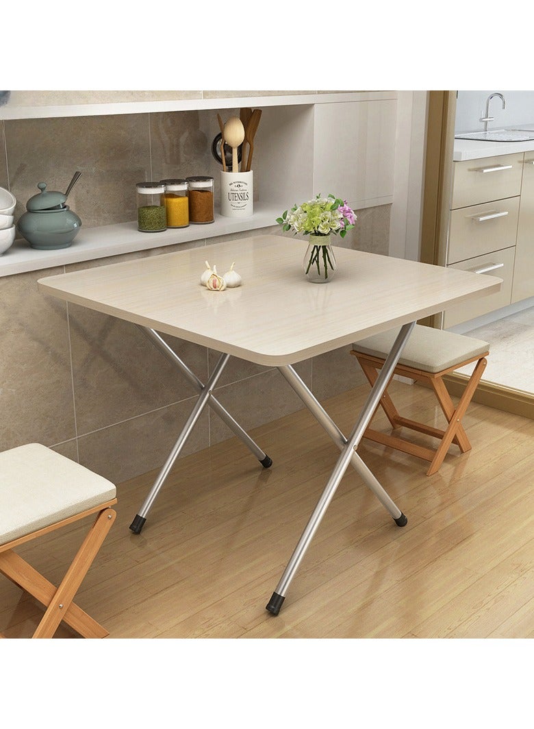 Generic Multifunctional Folding Table,Wooden Square Table,Portable Camping Table,Dining table,Garden,Picnic,Coffee table 60*60*50cm (White)  - Image 1
