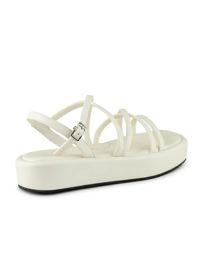 Vincci White Women Multi Strap Wedge Sandals for Women | Best Price UAE