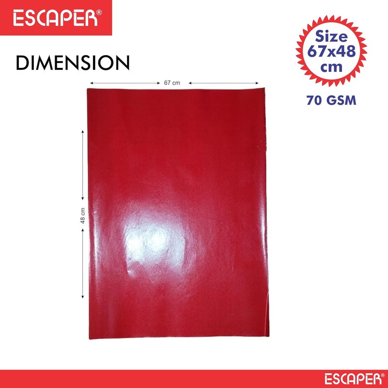 ESCAPER Glaze Paper Sheets (48 x 67 cm - 70 GSM), Assorted Vibrant Colors, Art & Craft Paper for Kids, Poster Making, Card Designing, DIY School Projects, Scrapbooking & Decoration (Mix-Color, Pack Of 24) - Image 2