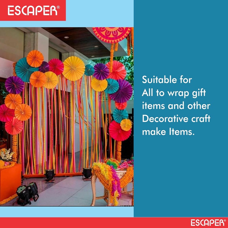 ESCAPER Glaze Paper Sheets (48 x 67 cm - 70 GSM), Assorted Vibrant Colors, Art & Craft Paper for Kids, Poster Making, Card Designing, DIY School Projects, Scrapbooking & Decoration (Mix-Color, Pack Of 24) - Image 5