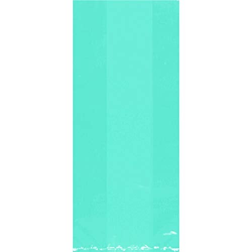 Amscan Caribbean Blue Small Cello Party Bags - 9.5" x 4" (25 Pc) - Perfect for Gift Packaging & Event Celebrations - Image 2