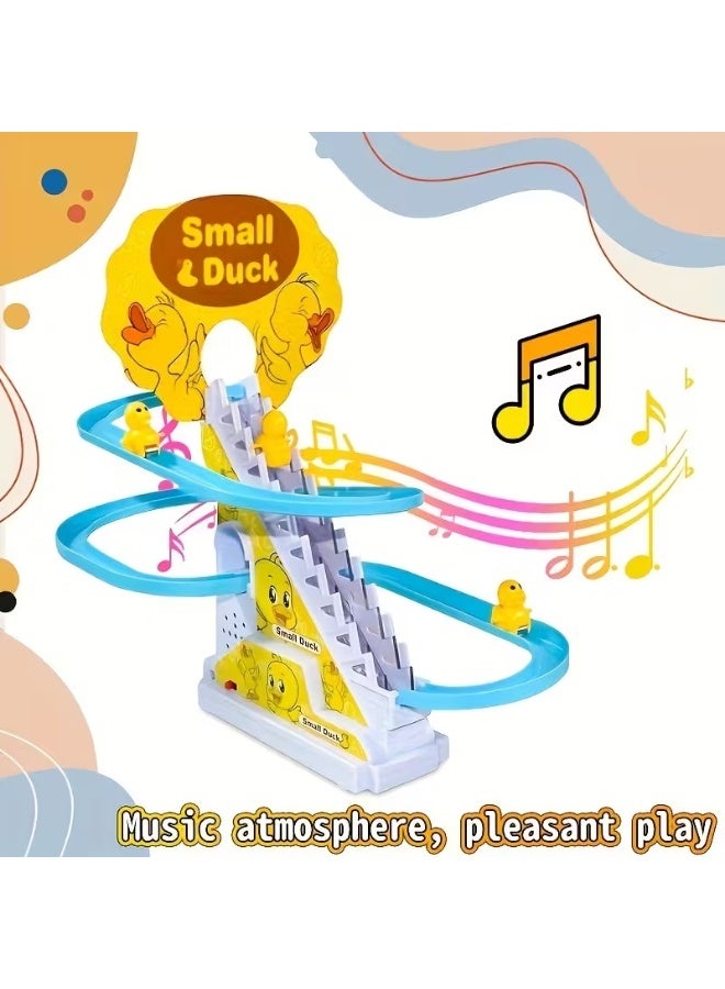 Goolsky 9 Small Duck Climbing Stairs with Music and Light Toy Set, Fun Interactive Duck Slide Kit for Kids, Perfect Holiday Gift Without Battery - Image 5