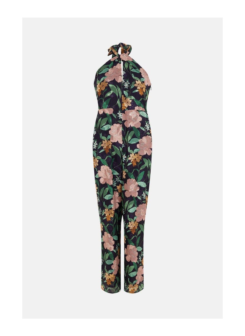 Oasis - Floral Leaf Printed Jumpsuit - Image 1