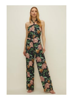 Floral Leaf Printed Jumpsuit