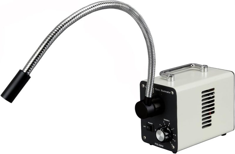 AmScope AmScope LED20WS 20W LED Fiber Optic Single Gooseneck Light Microscope Illuminator - Image 2