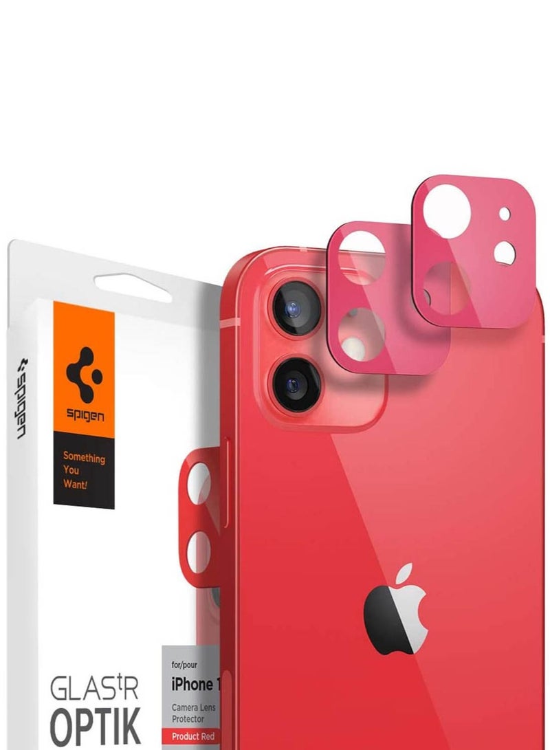 Spigen GLAStR Optik Camera Lens Screen Protector 2 Pack for iPhone 12 - Product Red