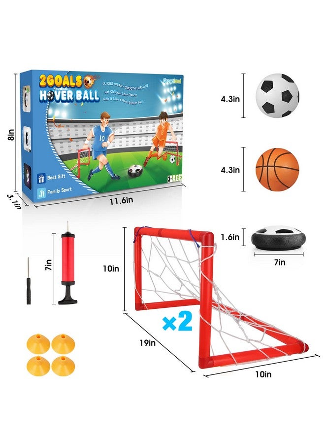 Growsland Boy Toys Hover Soccer Ball with 2 Goals, Indoor Soccer Gifts for Boys, LED Hover Ball with Foam Bumper Inflatable Soccer Toys for 3 4 5 6 7 8 9 10+ Years Old Girls Boys - Image 2