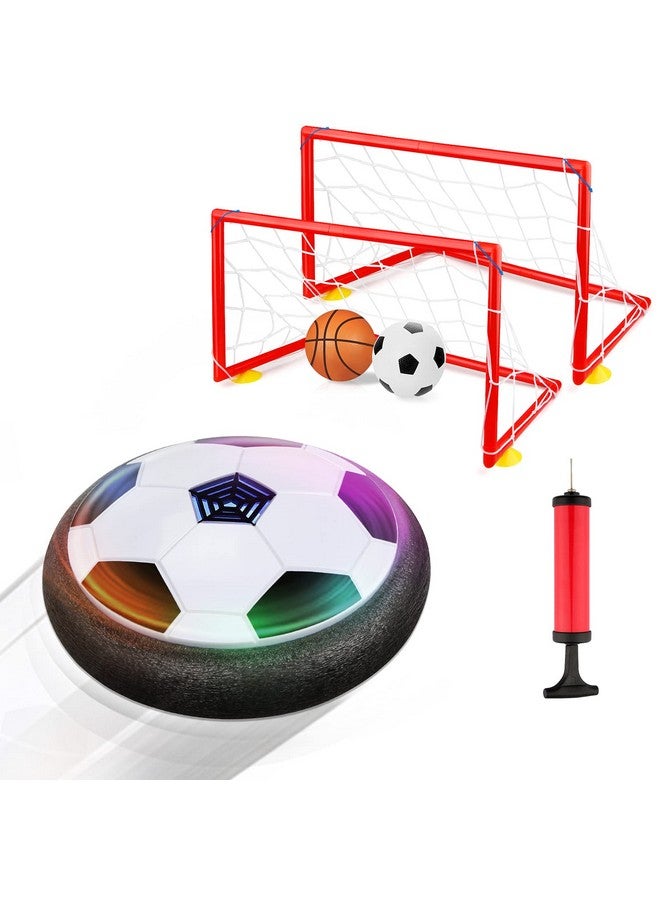 Growsland Boy Toys Hover Soccer Ball with 2 Goals, Indoor Soccer Gifts for Boys, LED Hover Ball with Foam Bumper Inflatable Soccer Toys for 3 4 5 6 7 8 9 10+ Years Old Girls Boys - Image 1
