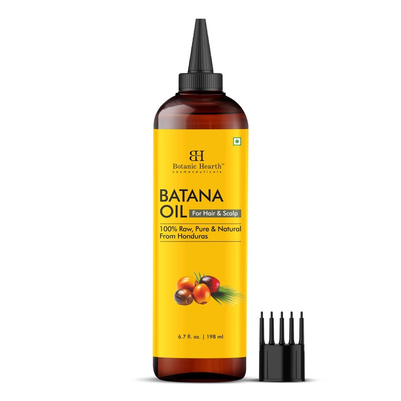 بوتانيك هيرث Batana Oil for Hair Growth u0026 Hair Treatment Oils 6.7 Fl Oz | Dr Sebi Inspired, 100% Raw u0026 Pure Batana Oil | Scalp u0026 Hair Treatment for Thickness u0026 Strength | All Hair Types - Image 2