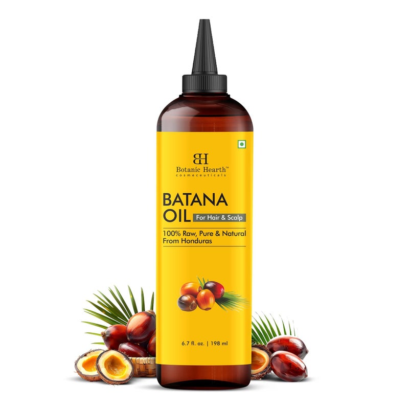 بوتانيك هيرث Batana Oil for Hair Growth u0026 Hair Treatment Oils 6.7 Fl Oz | Dr Sebi Inspired, 100% Raw u0026 Pure Batana Oil | Scalp u0026 Hair Treatment for Thickness u0026 Strength | All Hair Types - Image 1