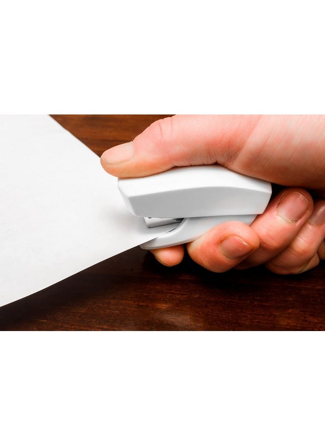 PraxxisPro Aria Premium Mini Stapler Set - With Built-In Staple Removers, 2000 Standard Staples Included - For Office, School, And Travel, Set Of 2, Black & White  - Image 3