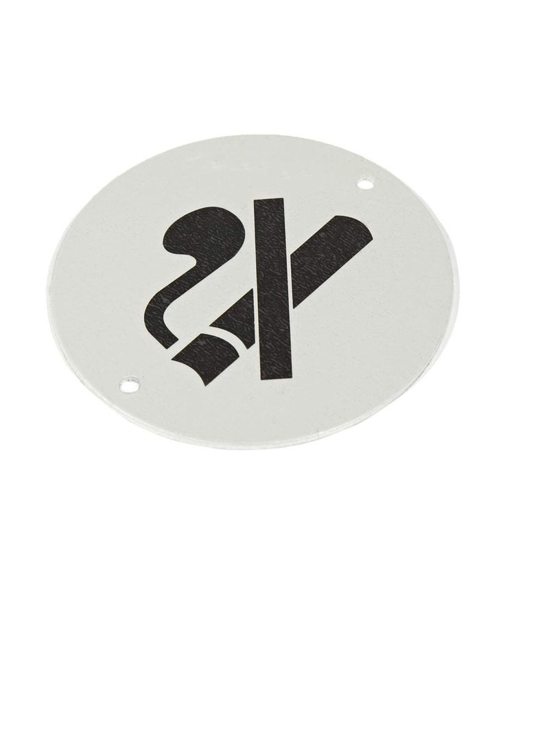 Round No Smoking Symbol Aluminum Plate - Image 2