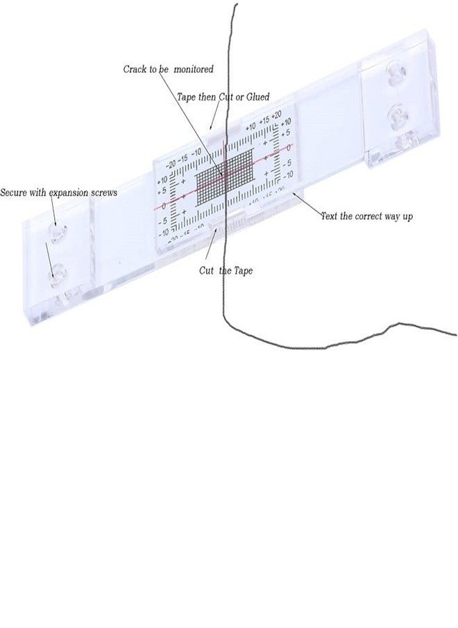 Concrete Monitor Monitoring Record Standard Tell-Tale Monitor for the Standard and Corner Tell-Tale Gap Measuring Instrument Building Wall Crack Monitor Crack Comparison Caliper