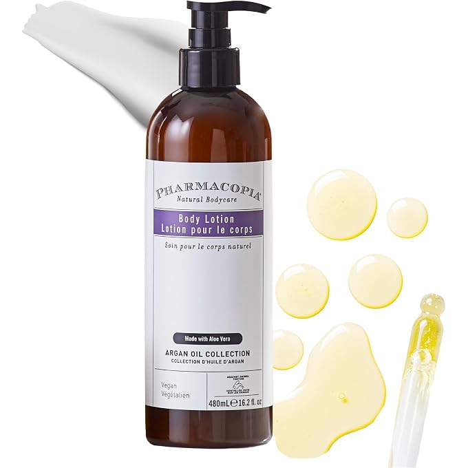 Pharmacopia (473ml (Pack of 1)) - Body Lotion - Argan Oil Hotel Collection - Moisturising Aromatherapy Body Cream with Natural & Organic Ingredients - Vegan, Cruelty Free, Aromatic Body Moisturiser... - Image 1