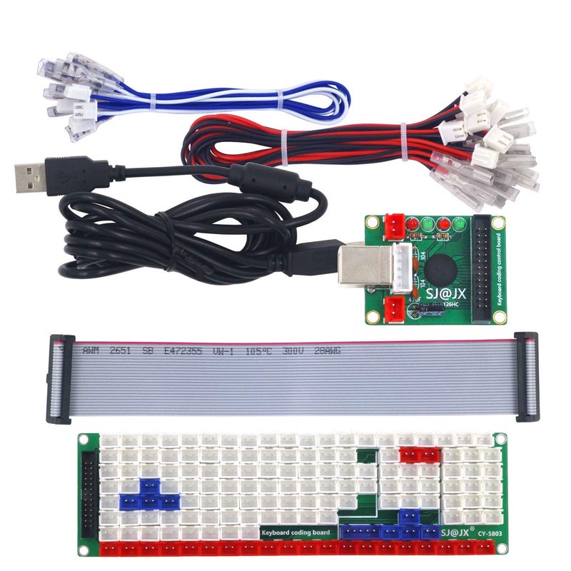 SJ@JX SJJX Development Keyboard Encoder Board Game Controller DIY LED Keyboard Development Board Media Music USB Encoder 104 Keys Arcade DIY Kit - Image 2