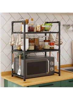 Generic Microwave Stand Countertop Heavy Duty Kitchen Storage Rack Bakers Rack for Kitchens Microwave Stand with Hooks Kitchen Countertop Storage Stand Microwave Stand Countertop Bakers Rack.  - Image 2