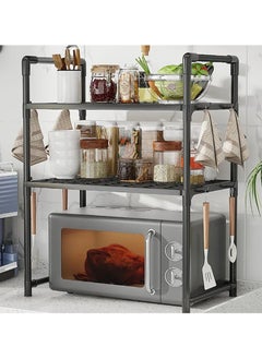 Generic Microwave Stand Countertop Heavy Duty Kitchen Storage Rack Bakers Rack for Kitchens Microwave Stand with Hooks Kitchen Countertop Storage Stand Microwave Stand Countertop Bakers Rack.  - Image 3