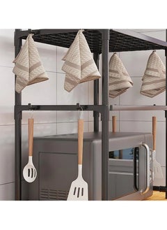 Generic Microwave Stand Countertop Heavy Duty Kitchen Storage Rack Bakers Rack for Kitchens Microwave Stand with Hooks Kitchen Countertop Storage Stand Microwave Stand Countertop Bakers Rack.  - Image 4