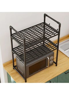Generic Microwave Stand Countertop Heavy Duty Kitchen Storage Rack Bakers Rack for Kitchens Microwave Stand with Hooks Kitchen Countertop Storage Stand Microwave Stand Countertop Bakers Rack.  - Image 5